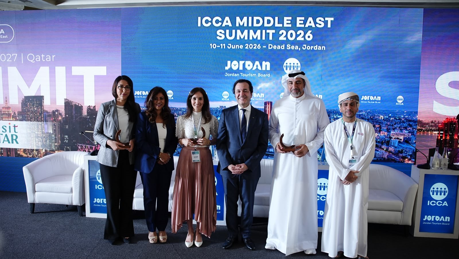 انطلاق أعمال قمة الجمعية الدولية للمؤتمرات بالبحر الميت