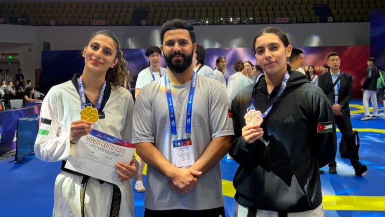 ذهبية للرواشدة وبرونزية لأبو الرُب ببطولة الصين المفتوحة للتايكواندو