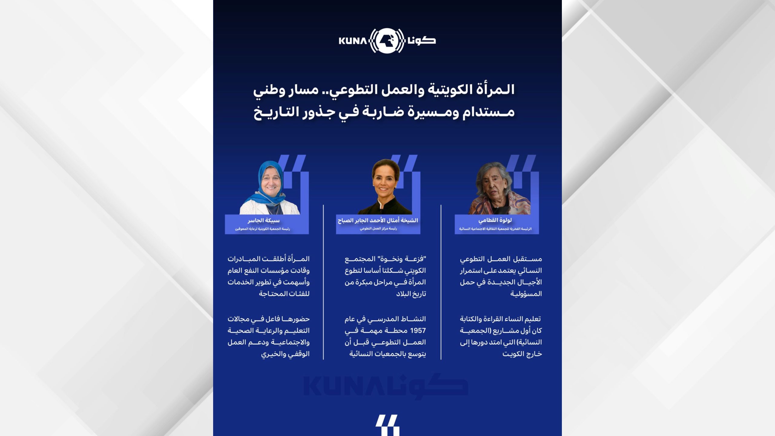 المرأة الكويتية والعمل التطوعي.مسار وطني مستدام ومسيرة ضاربة في جذور التاريخ